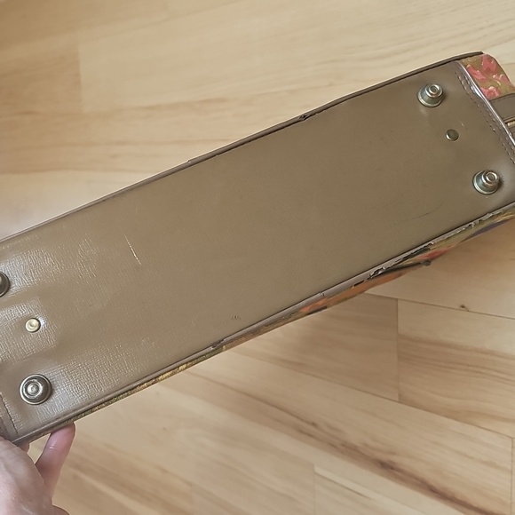 Vintage 70s Floral Mid Century Modern Travel Weekend Bag Small Suitcase - Picture 4 of 16